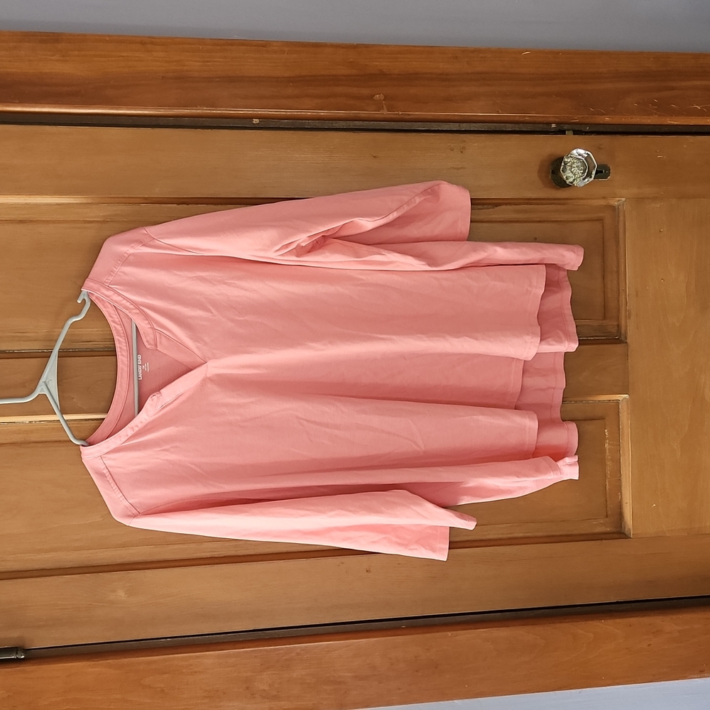 Lands' End Coral colored top jersey shirt